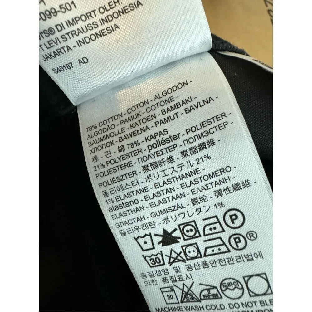 505 Levi’s Womens Straight Black Jeans Size 31